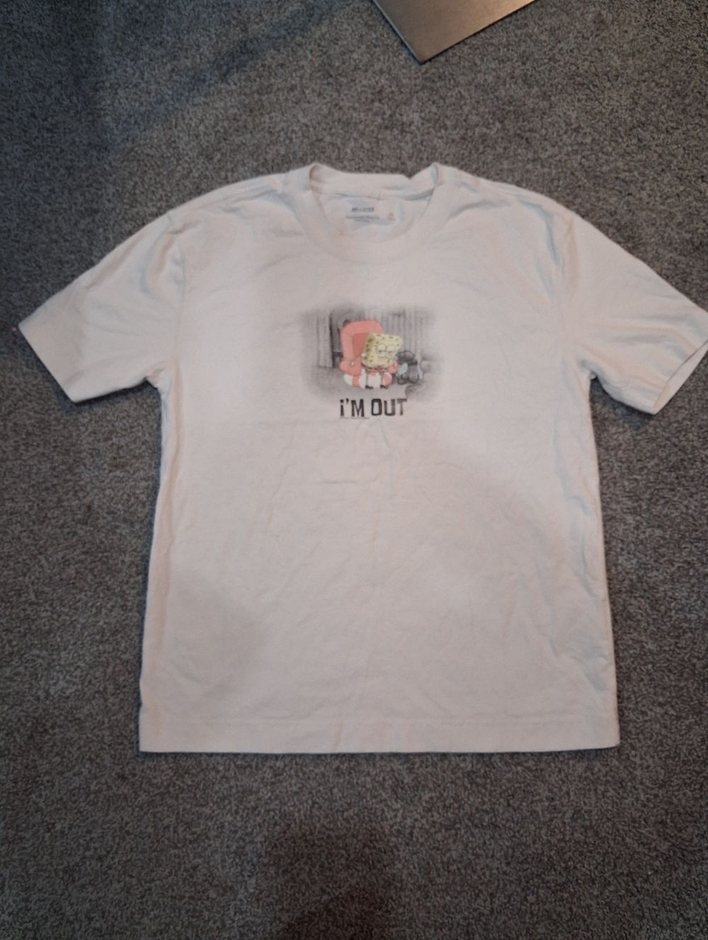 Hollister White Short-Sleeve Graphic Tee with Pink Accent